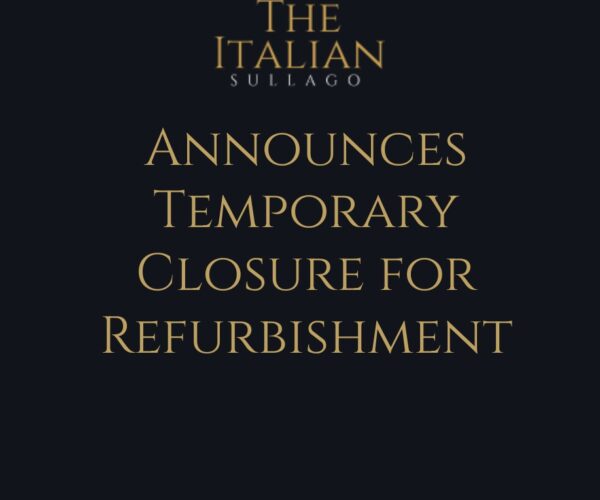 Sul Lago Announces Temporary Closure for Refurbishment